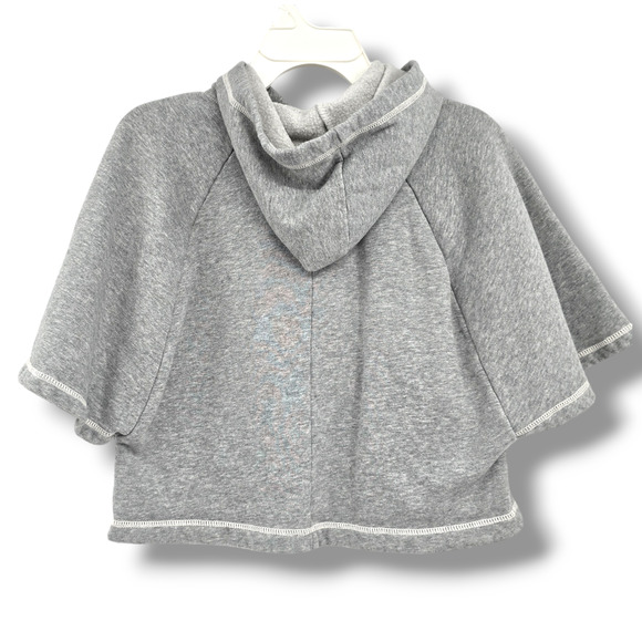 Crazy 8 Girls Button Detail Sweatshirt Hooded Poncho Shirt Jacket Gray Small - Picture 2 of 7